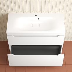 Style Line Тумба с раковиной Остин 100 белая матовая – фотография-6